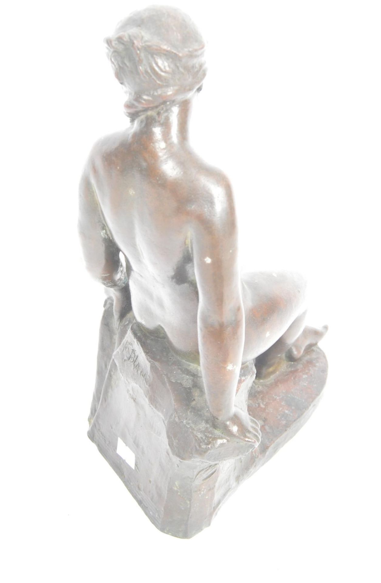 EARLY 20TH CENTURY BRONZE NUDE FIGURINE BY F BLACK - Image 4 of 5