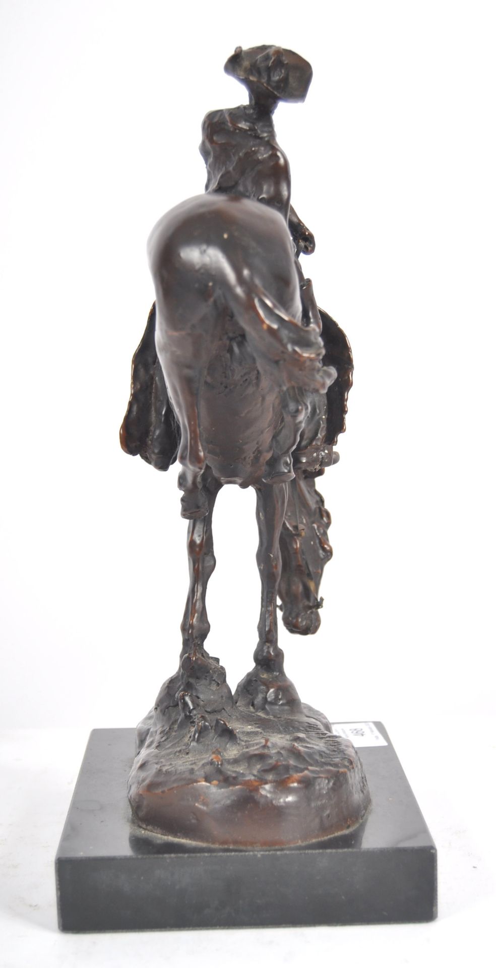 AFTER REMINGTON - BRONZE AMERICAN HORSE STATUE - Image 3 of 6