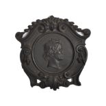 19TH CENTURY BOIS DURCI VULKANITE PLAQUE OF BEETHOVEN