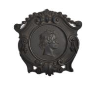 19TH CENTURY BOIS DURCI VULKANITE PLAQUE OF BEETHOVEN