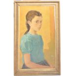 20TH CENTURY OIL ON BOARD PORTRAIT PAINTING STUDY