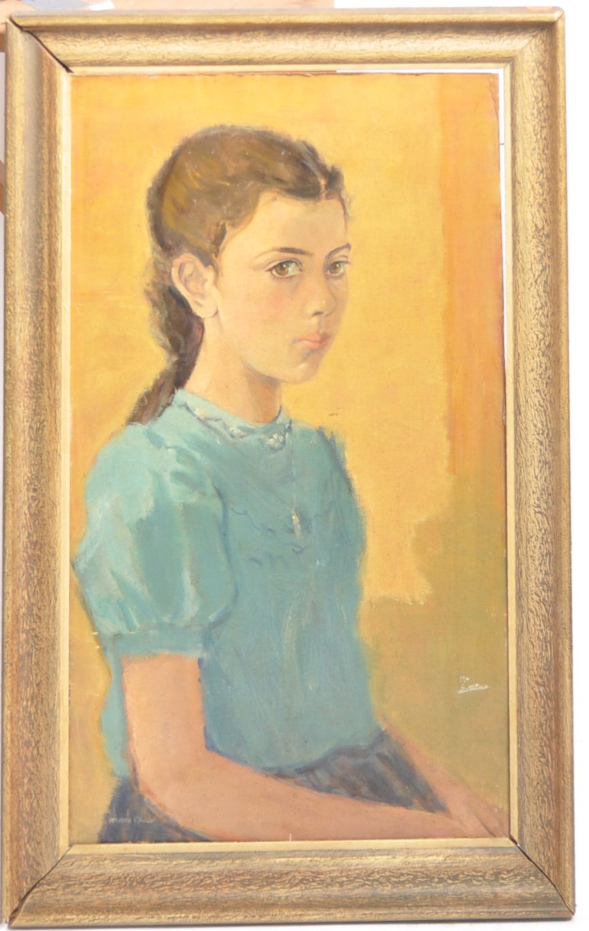 20TH CENTURY OIL ON BOARD PORTRAIT PAINTING STUDY