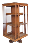 EARLY 20TH CENTURY EDWARDIAN OAK REVOLVING BOOKCASE