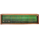 JONES MAKER - EARLY 20TH CENTURY CASED DISPLAY FISHING ROD