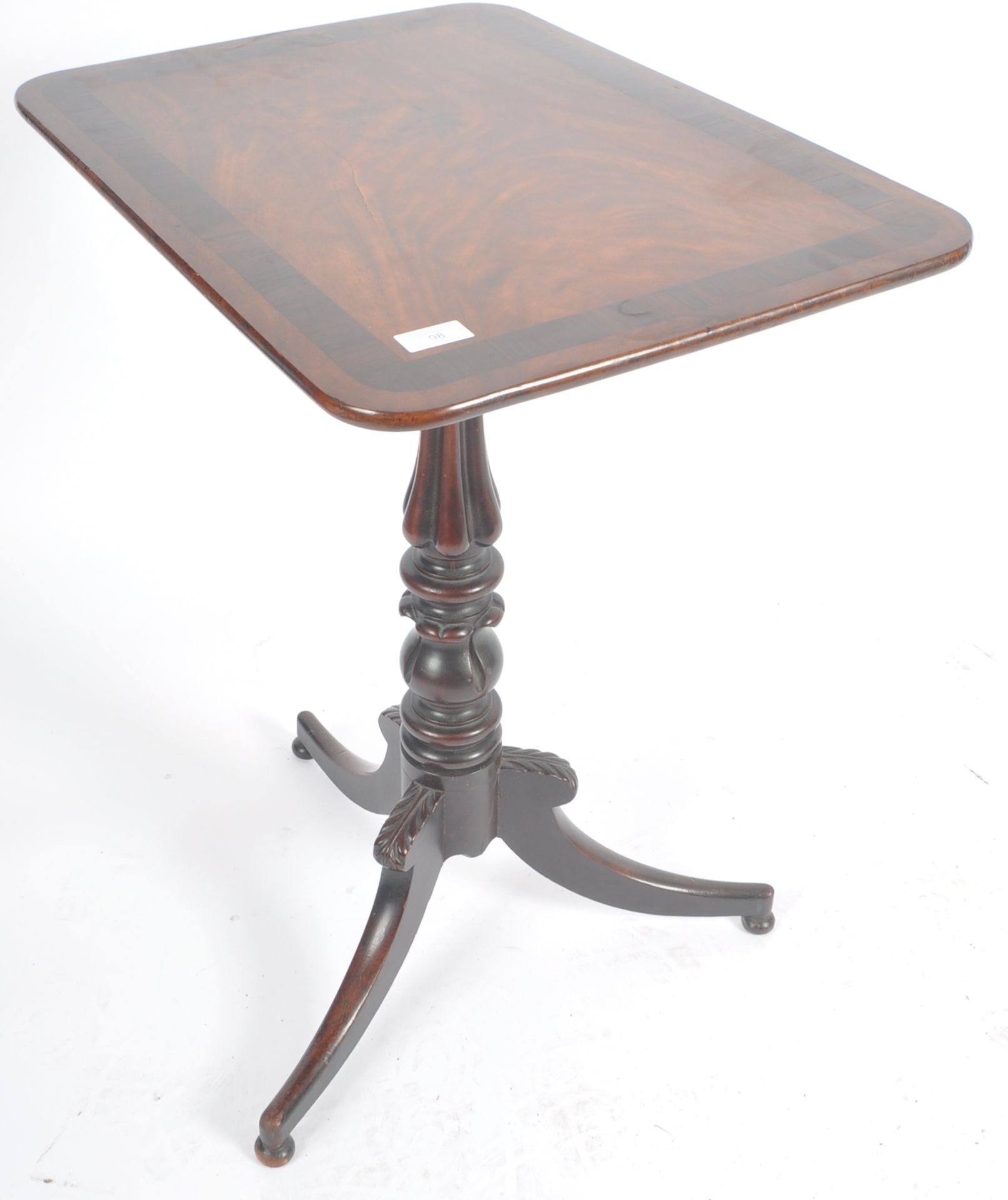 18TH CENTURY GEORGE III MAHOGANY TILT TOP WINE TABLE - Image 4 of 10