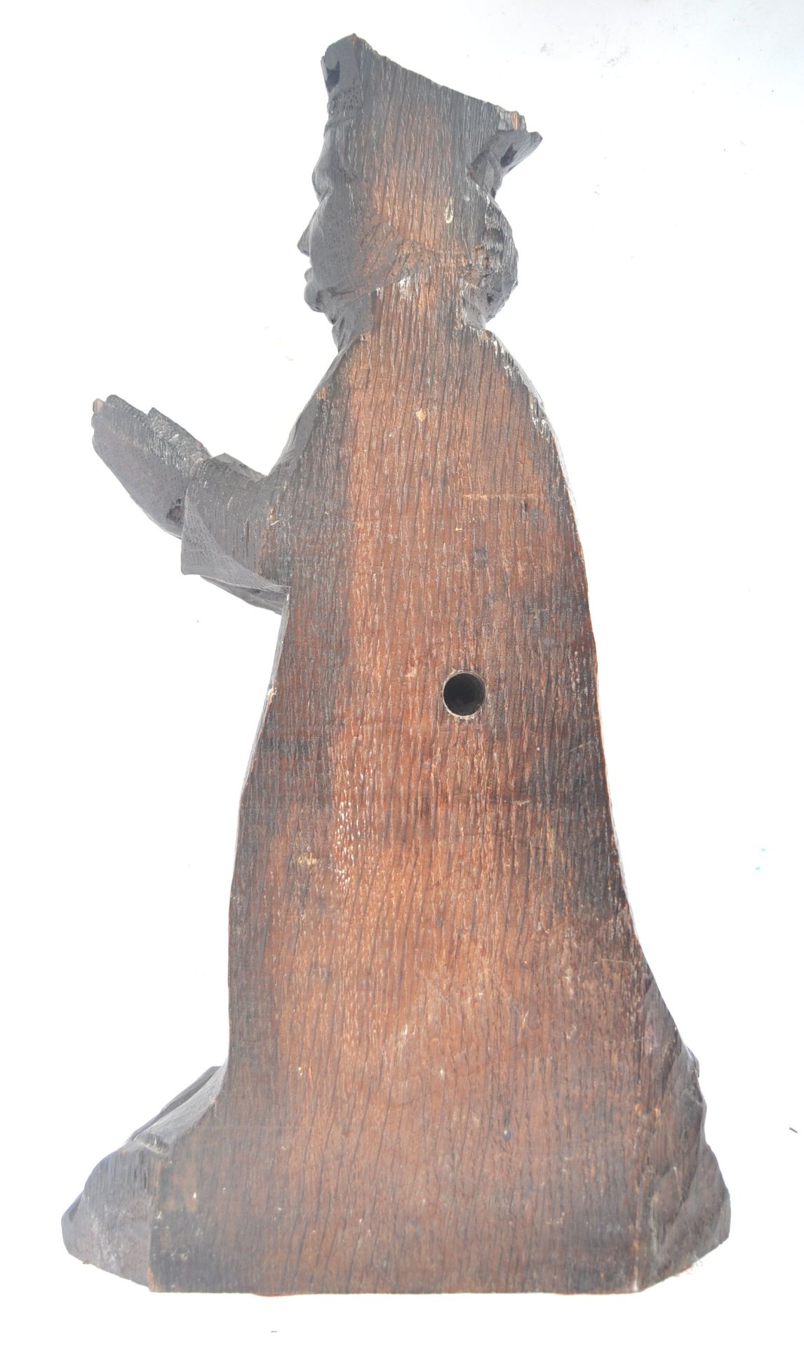 20TH CENTURY OAK CARVED RELIGIOUS FIGURE - Image 5 of 5