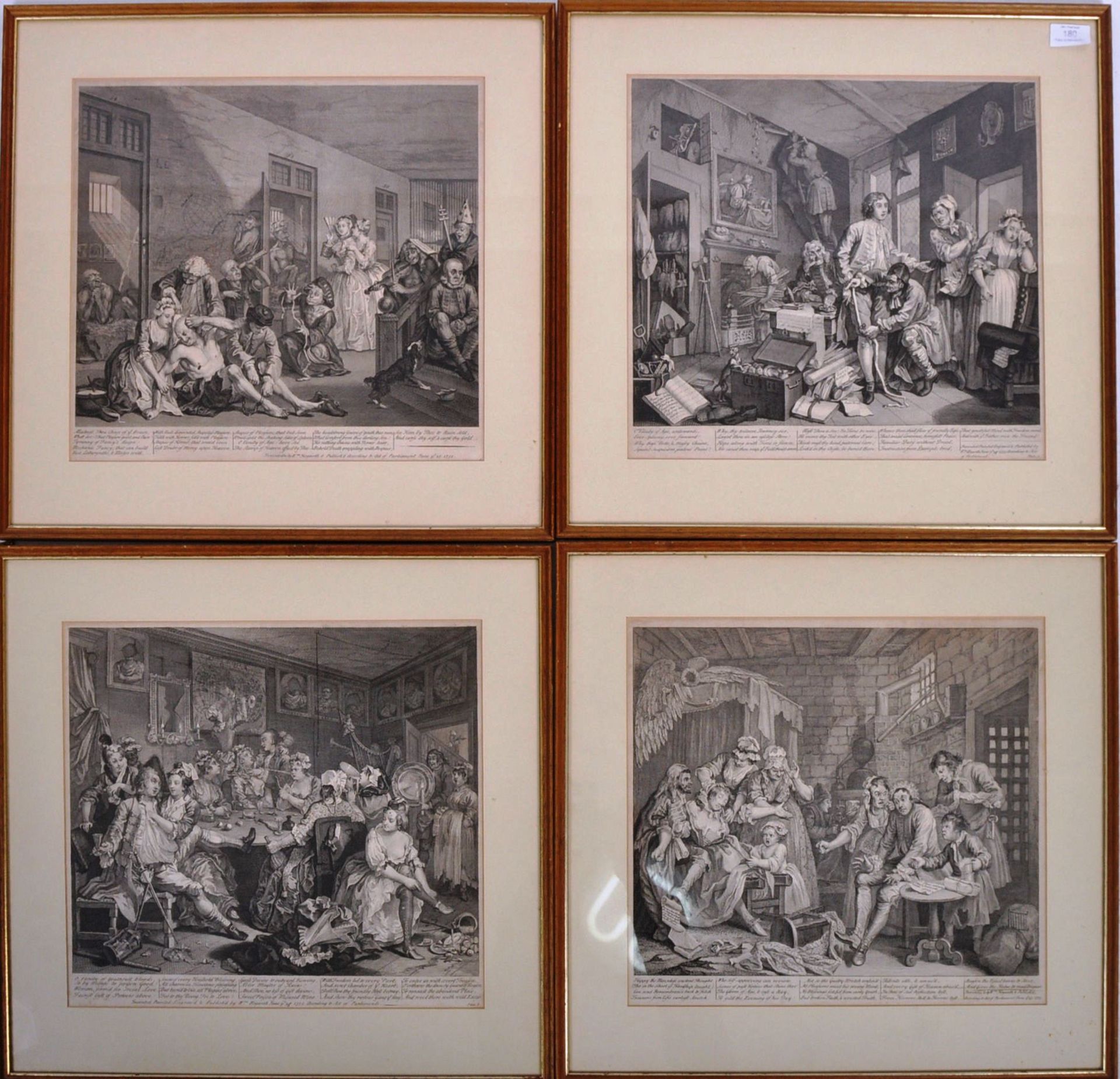 SET OF 18TH CENTURY HOGARTH ENGRAVINGS - Bild 5 aus 5