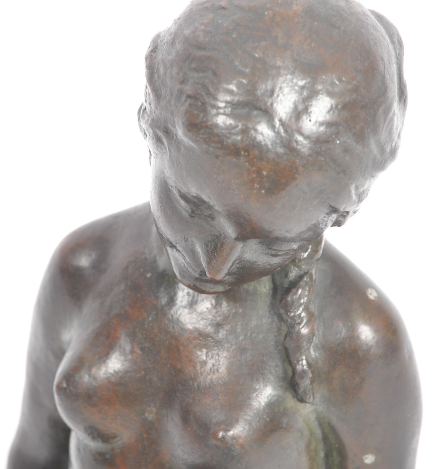 EARLY 20TH CENTURY BRONZE NUDE FIGURINE BY F BLACK - Image 2 of 5