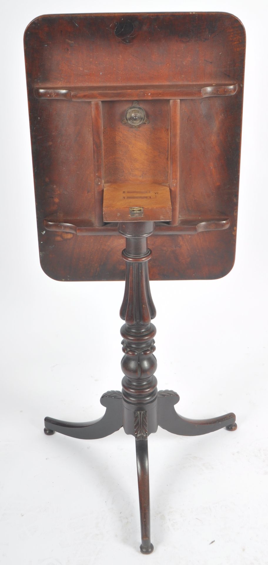 18TH CENTURY GEORGE III MAHOGANY TILT TOP WINE TABLE - Image 8 of 10