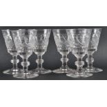 COLLECTION OF 19TH CENTURY SMALL WINE GLASSES