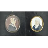 PAIR OF 19TH CENTURY PORTRAIT MINIATURE PAINTINGS