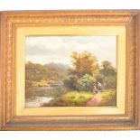 HENRY HARRIS OIL ON CANVAS LANDSCAPE SCENE