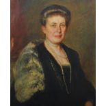 HERMANN TOGGLER (1878-1939) - OIL PORTRAIT OF LADY DEMELAYER