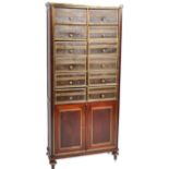 EARLY 20TH CENTURY FRENCH BARRISTERS LEATHER CABINET