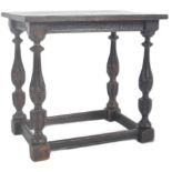 16TH CENTURY TUDOR CARVED OAK SIDE LOWBOY TABLE