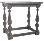 16TH CENTURY TUDOR CARVED OAK SIDE LOWBOY TABLE