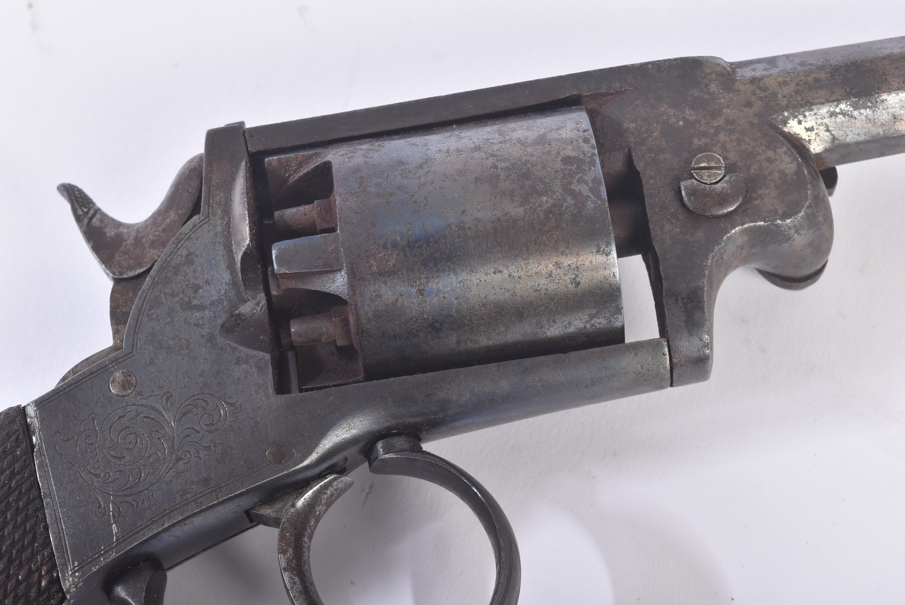 19TH CENTURY J. MACQUIRE OF LONDON SIX-SHOT REVOLVER PISTOL - Image 6 of 9