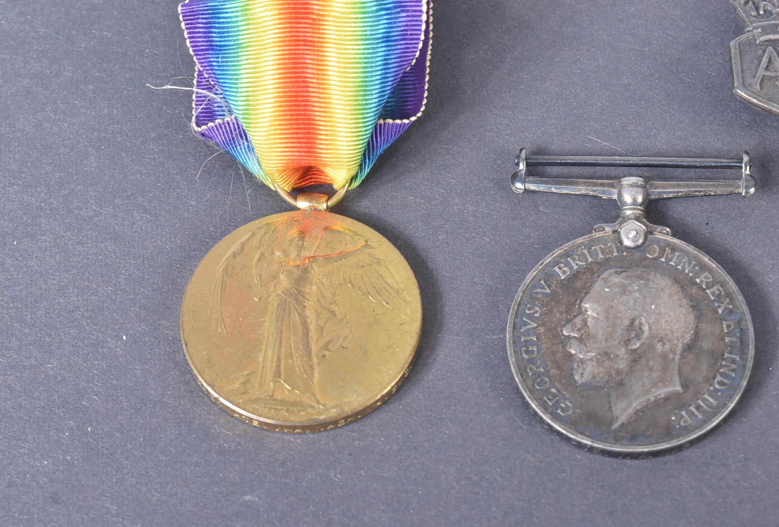 WWI FIRST WORLD WAR MEDAL TRIO & BADGES - ARMY SERVICE CORPS - Image 4 of 5