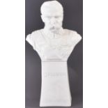 CONTEMPORARY RESIN BUST OF POLISH HEAD OF STATE JOZEF PILSUDSKI