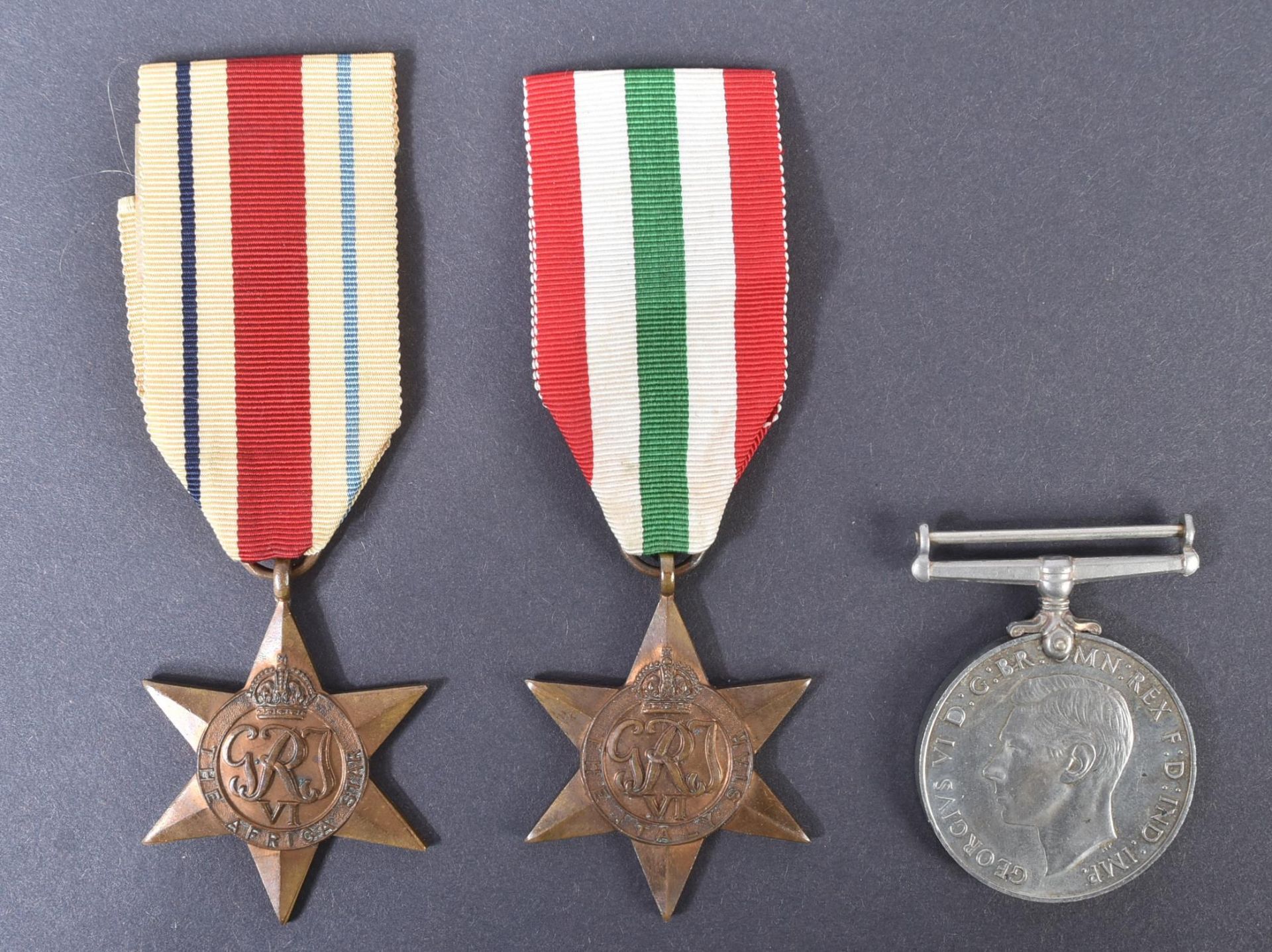 WWII SECOND WORLD WAR - MEDAL GROUP INC. ITALY & AFRICA STAR