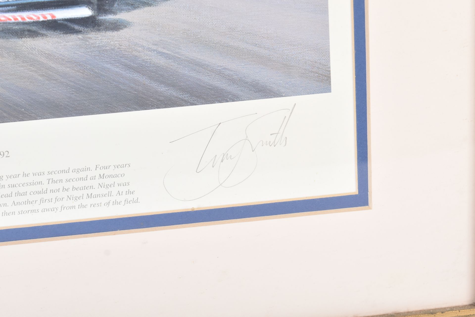 FORMULA 1 RACING - TONY SMITH - BRITISH GREATS - SIGNED PRINT - Image 4 of 5