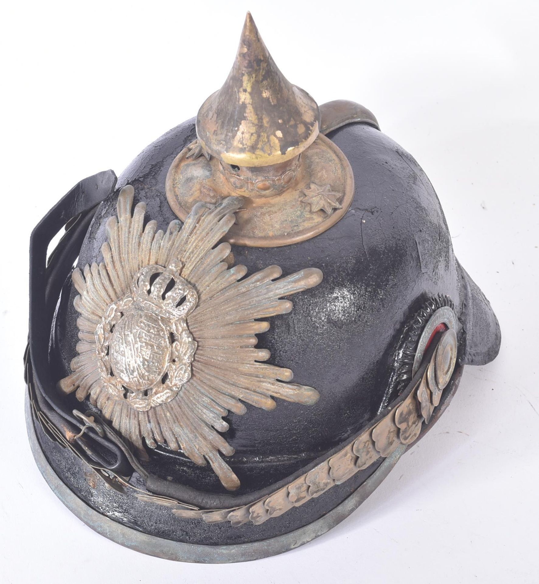 WWI FIRST WORLD WAR IMPERIAL GERMAN SAXON REGIMENT PICKELHAUBE - Image 2 of 6