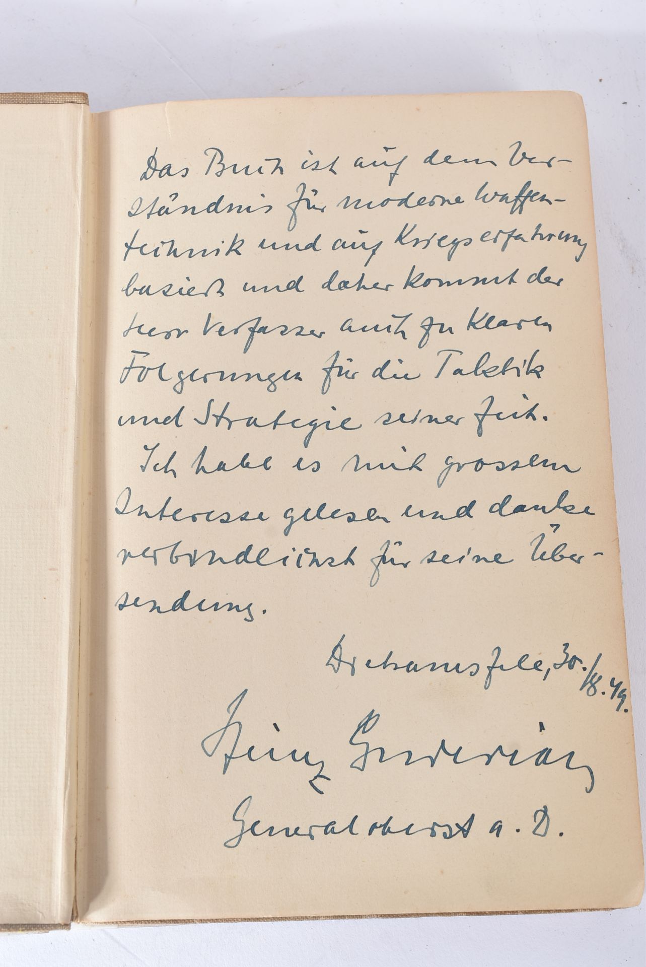 F. O. MIKSCHE: 'BLITZKRIEG', ANNOTATED BY GENERAL HEINZ GUDERIAN - Bild 2 aus 7