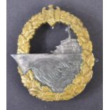 WWII SECOND WORLD WAR KRIEGSMARINE DESTROYER BADGE