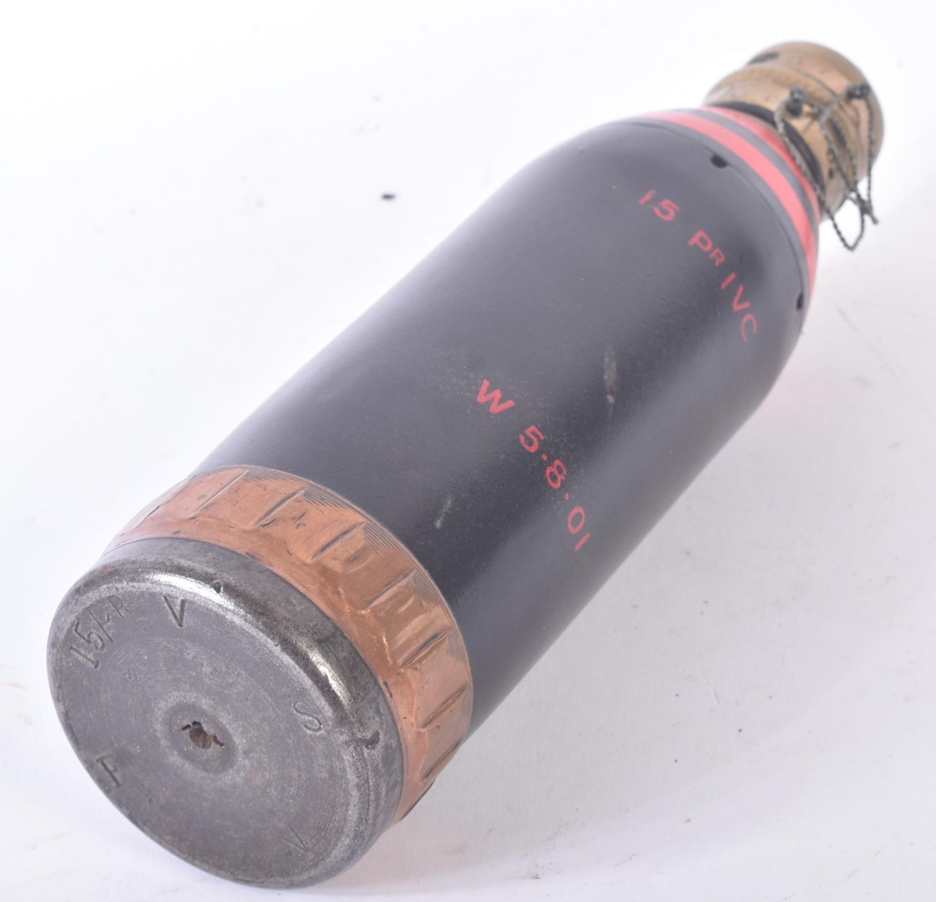 BOER WAR PERIOD BRITISH 15 POUNDER SHRAPNEL SHELL - Image 6 of 6