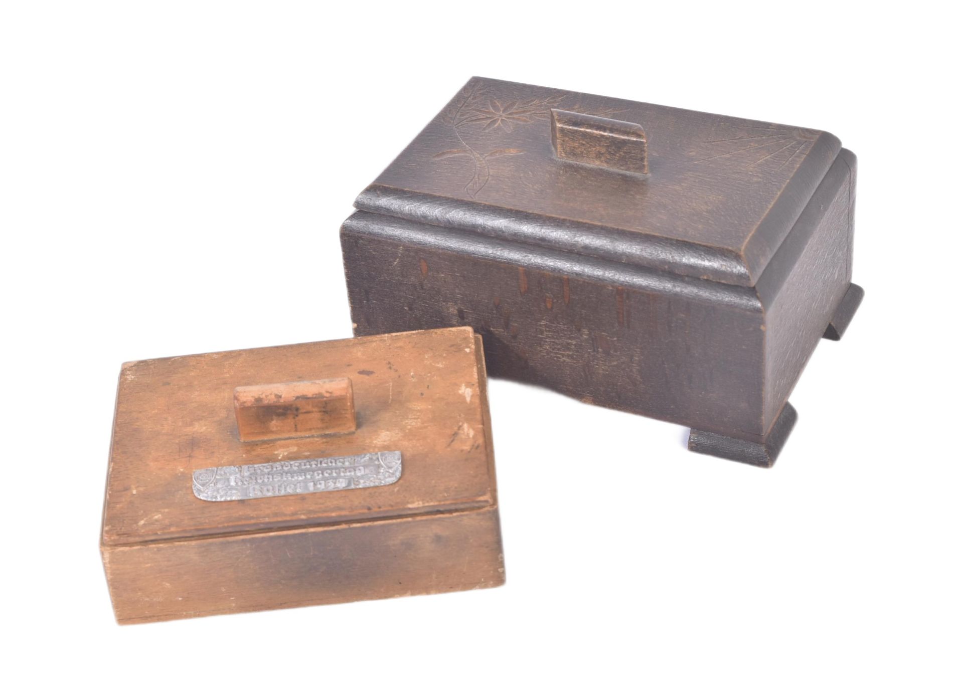 TWO WWII SECOND WORLD WAR STYLE GERMAN CIGARETTE BOXES