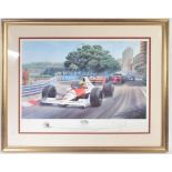 FORMULA 1 RACING - TONY SMITH - AYRTON SENNA - SIGNED PRINT