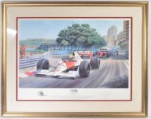 FORMULA 1 RACING - TONY SMITH - AYRTON SENNA - SIGNED PRINT