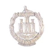 WWI FIRST WORLD WAR DORSETSHIRE REGIMENT SILVER CAP BADGE