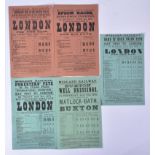 COLLECTION OF X5 VICTORIAN MIDLAND RAILWAY HANDBILLS