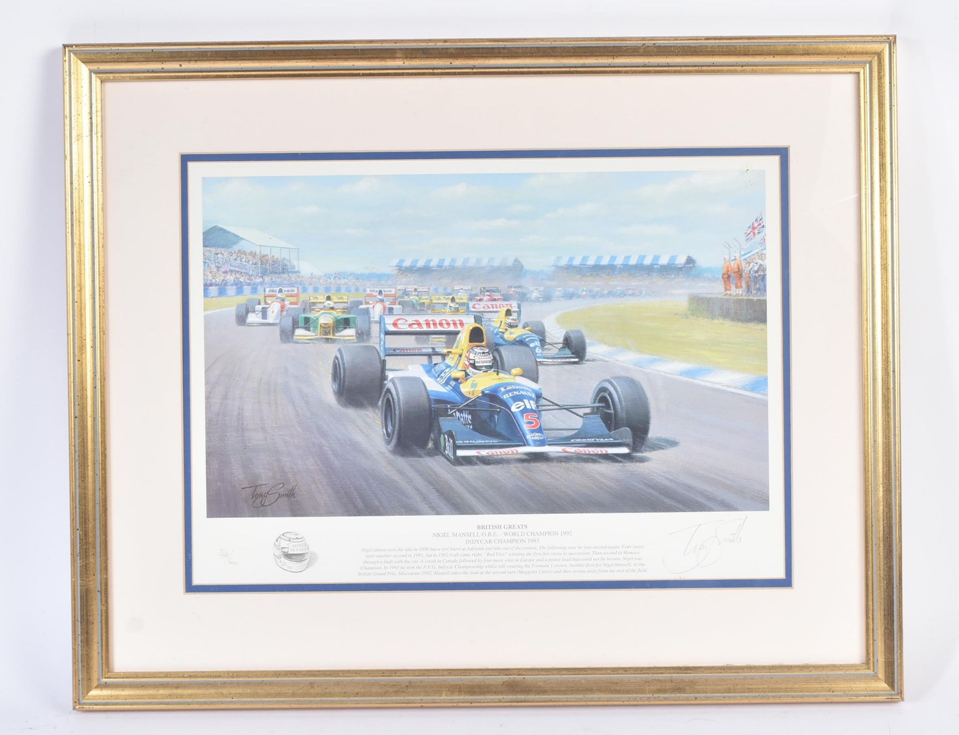 FORMULA 1 RACING - TONY SMITH - BRITISH GREATS - SIGNED PRINT - Image 2 of 5