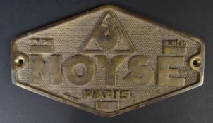 RAILWAY - ORIGINAL 1970S FRENCH MOYSE LOCOMOTIVE PLATE