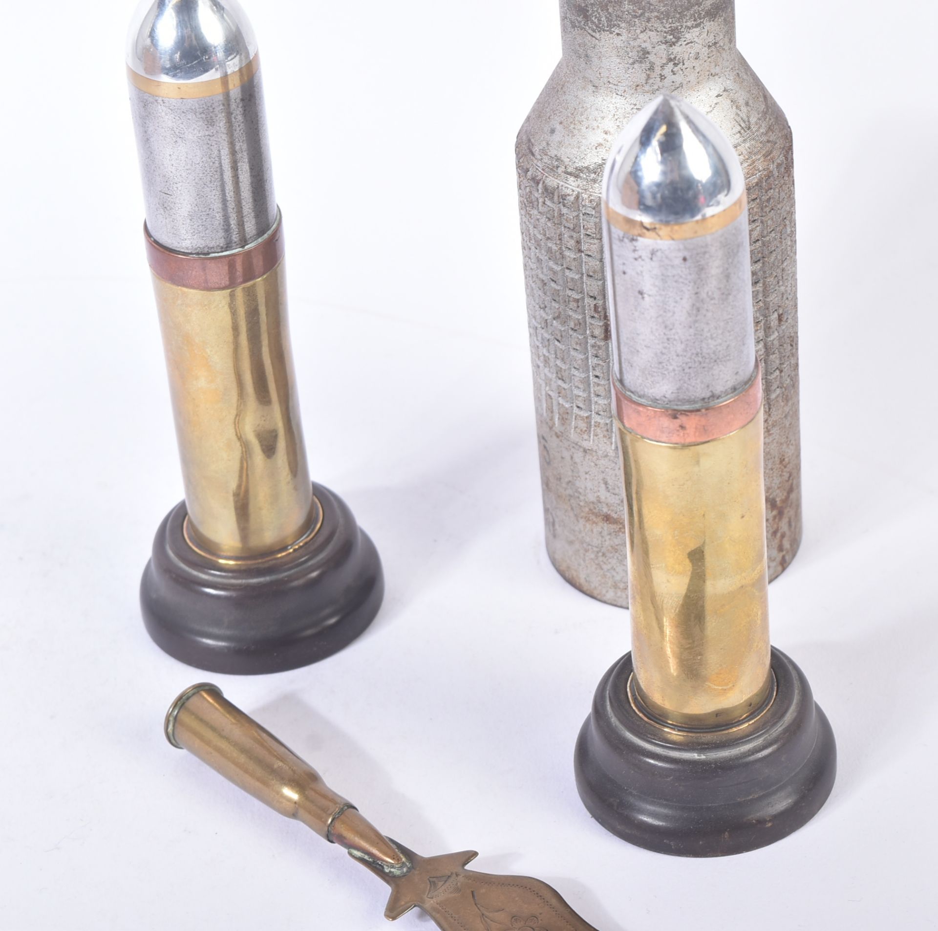 COLD WAR ERA RUSSIAN CLUSTER BUMB AND OTHER TRENCH ART PIECES - Image 2 of 8