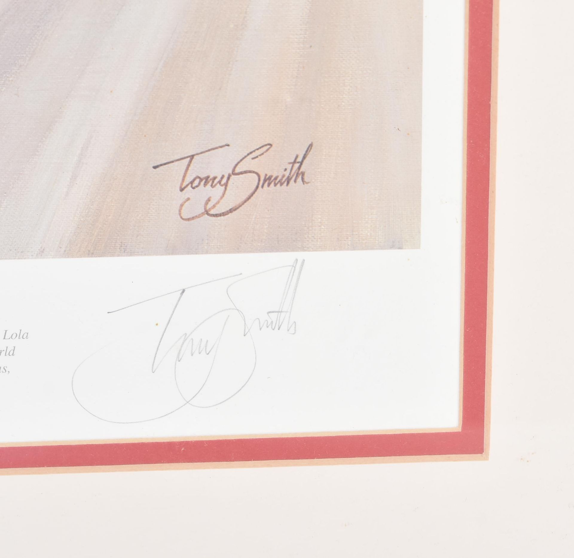 FORMULA 1 RACING - TONY SMITH - BRITISH GREATS - SIGNED PRINT - Image 3 of 5