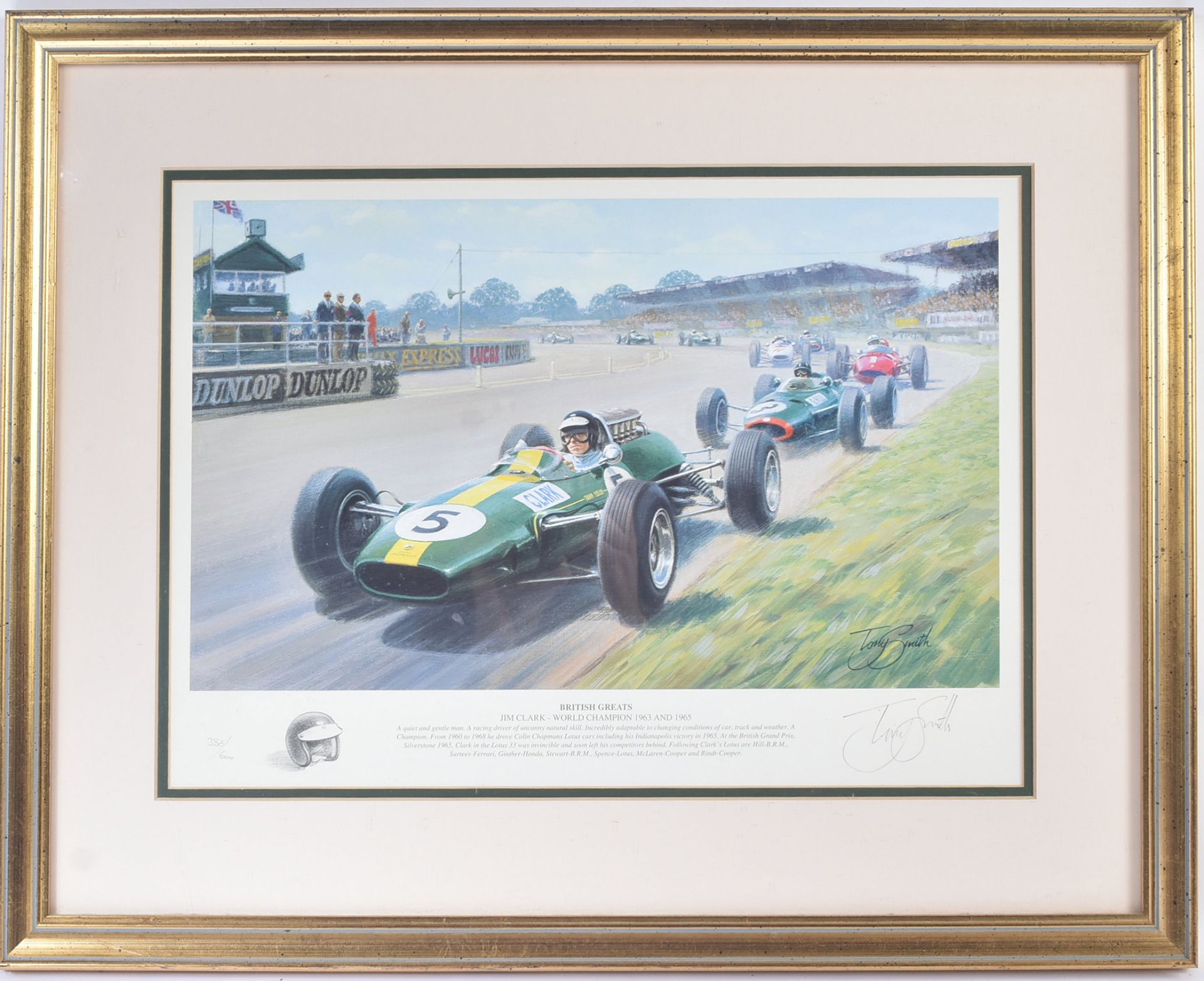 FORMULA 1 RACING - TONY SMITH - BRITISH GREATS - SIGNED PRINT