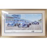 FORMULA 1 RACING - TONY SMITH - DUEL IN THE SUN - SIGNED PRINT