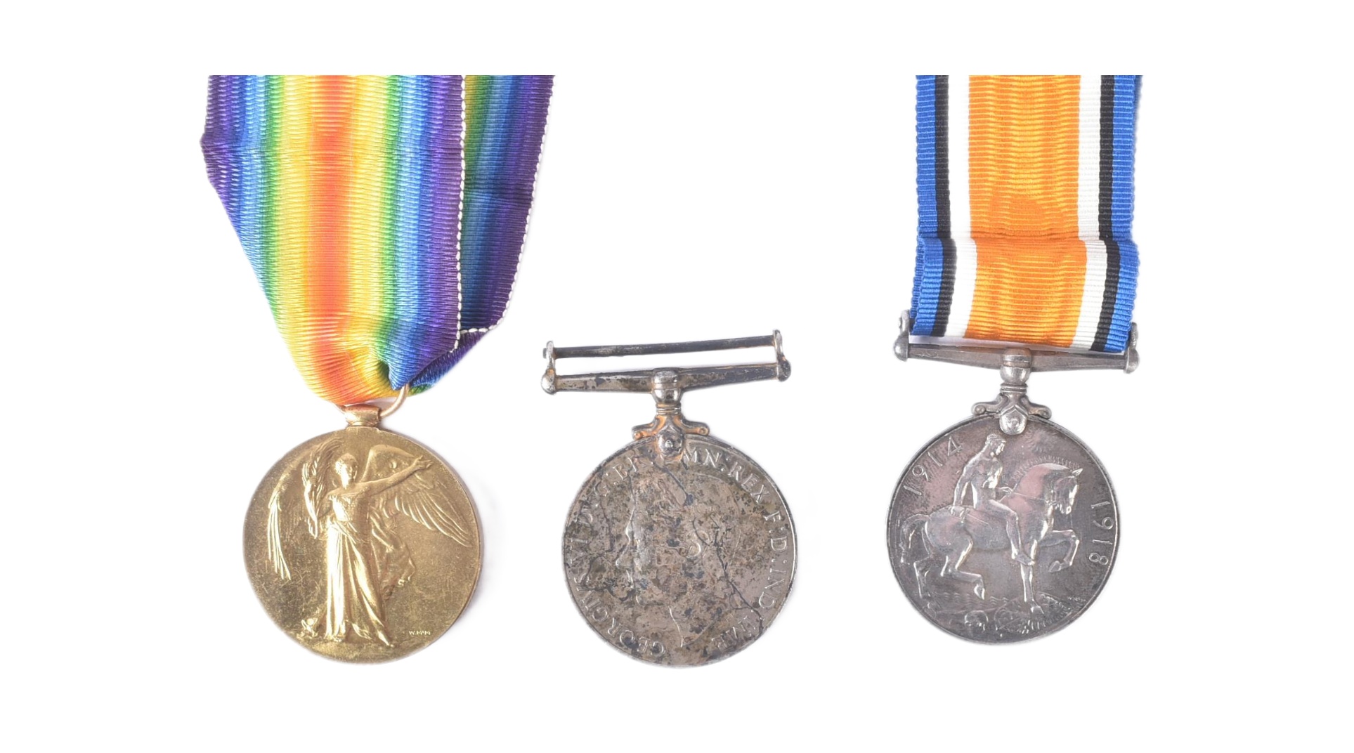 WWI MEDAL DUO & WWII DEFENCE MEDAL - SOUTH STAFFORDSHIRE REG