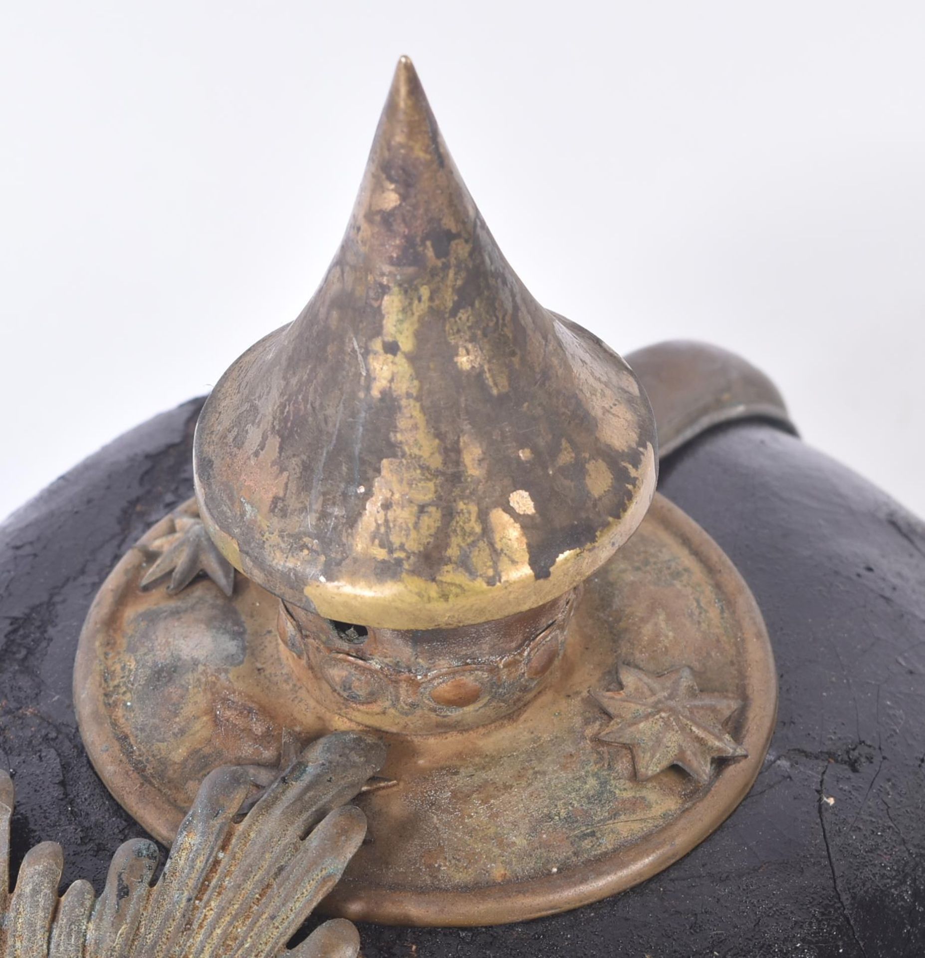 WWI FIRST WORLD WAR IMPERIAL GERMAN SAXON REGIMENT PICKELHAUBE - Image 4 of 6