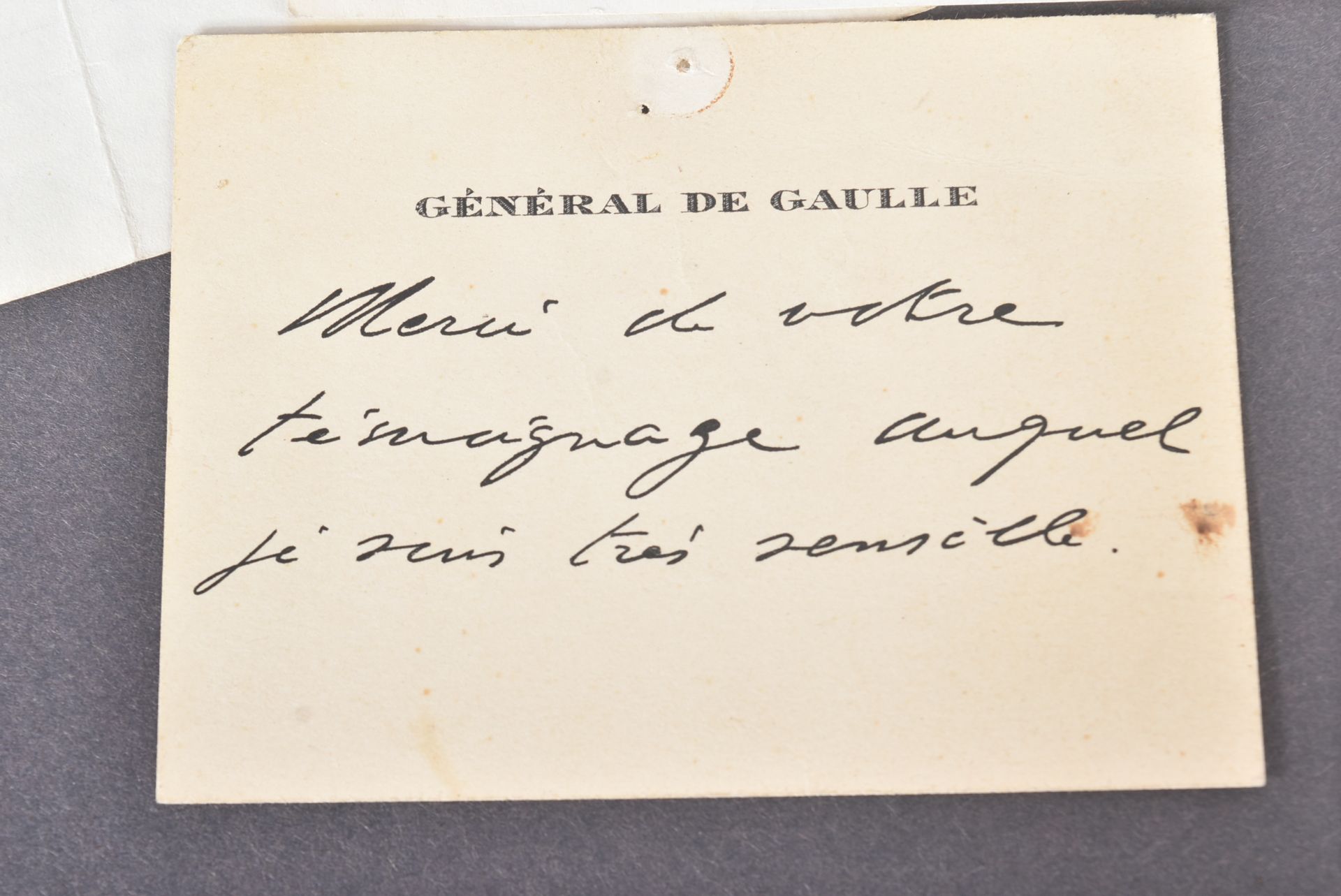 TWO SIGNED LETTERS FROM CHARLES DE GAULLE TO F. O. MIKSCHE - Image 3 of 7