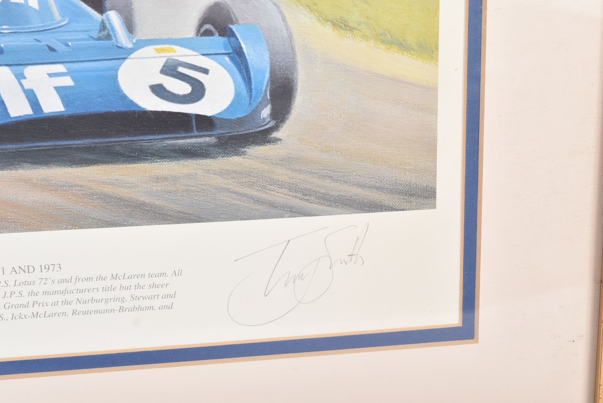 FORMULA 1 RACING - TONY SMITH - BRITISH GREATS - SIGNED PRINT - Image 3 of 6