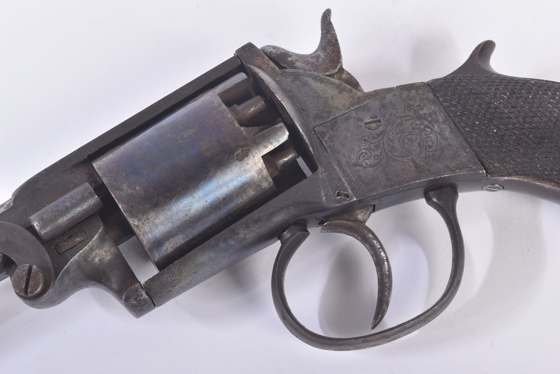 19TH CENTURY J. MACQUIRE OF LONDON SIX-SHOT REVOLVER PISTOL - Image 3 of 9