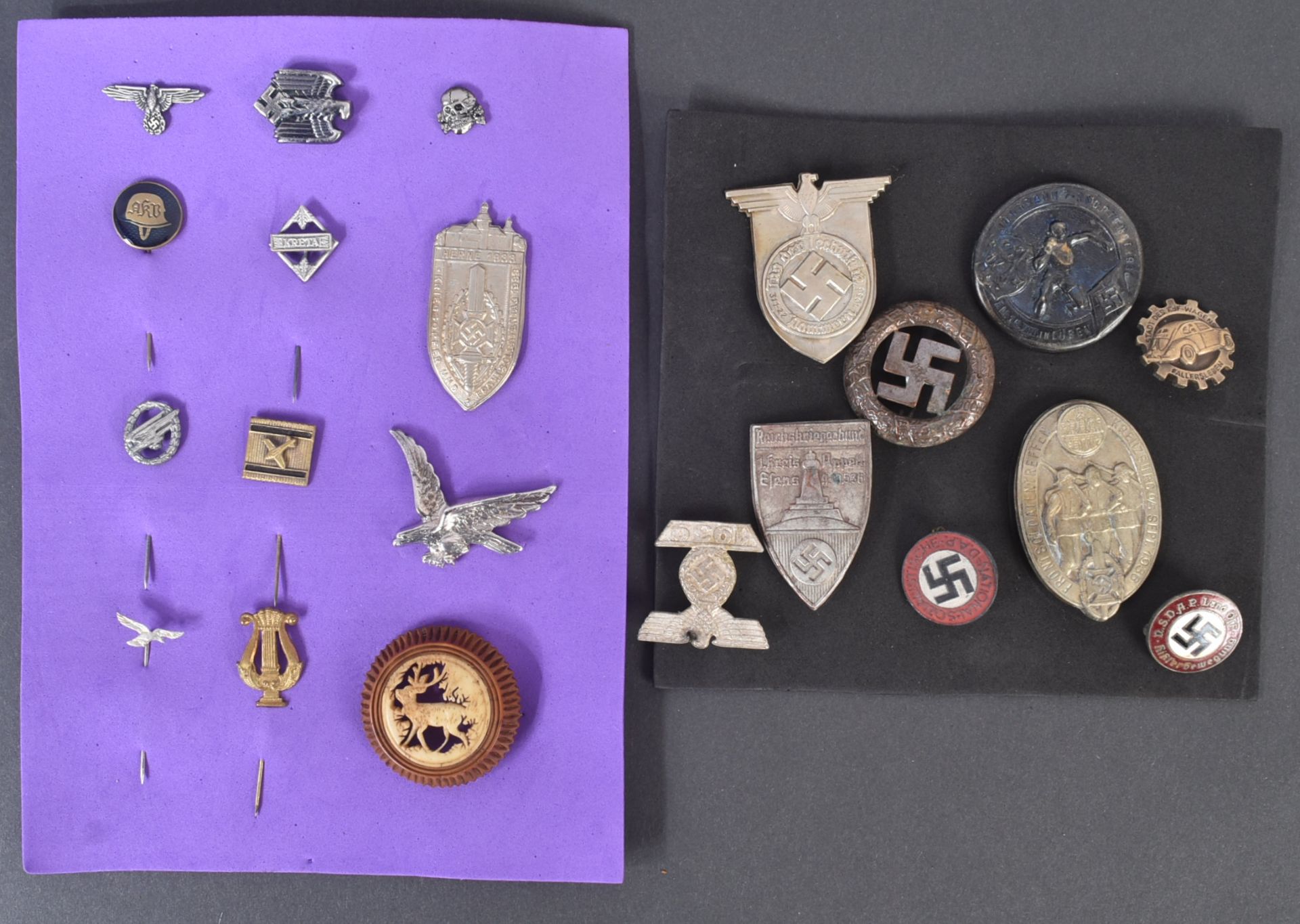 COLLECTION OF ASSORTED SECOND WORLD WAR GERMAN BADGES