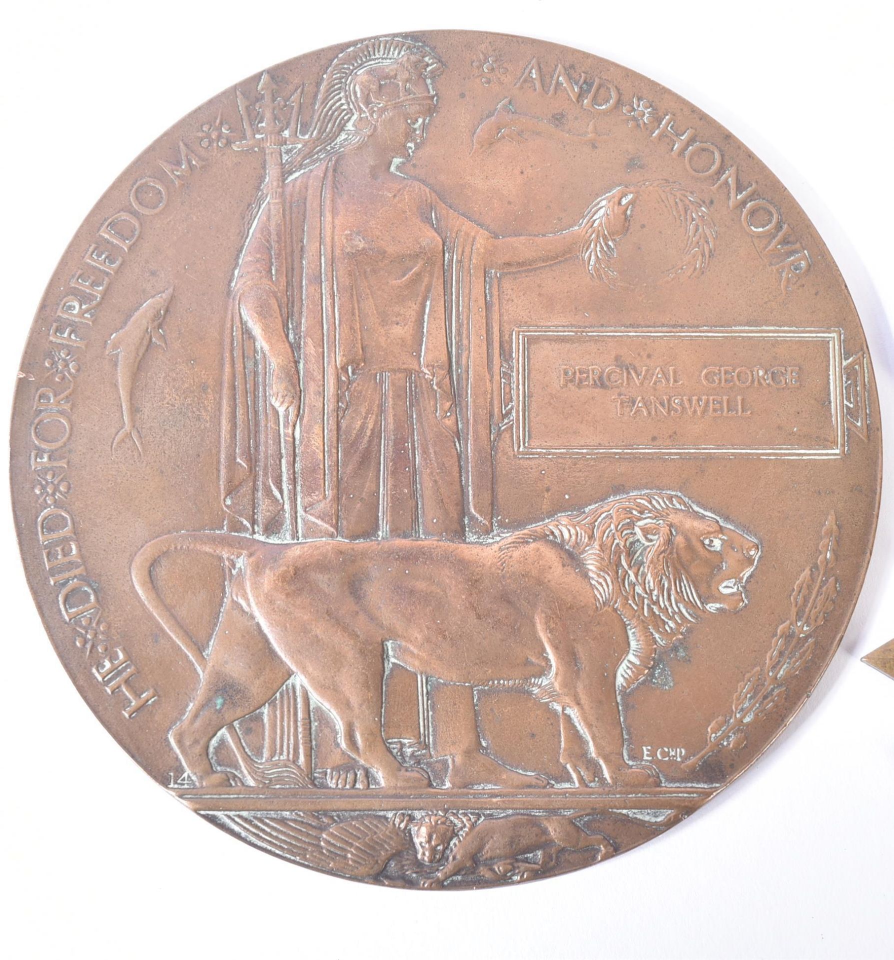 FIRST WORLD WAR MEDAL TRIO & DEATH PLAQUE - KINGS ROYAL RIFLE CORPS - Image 4 of 6