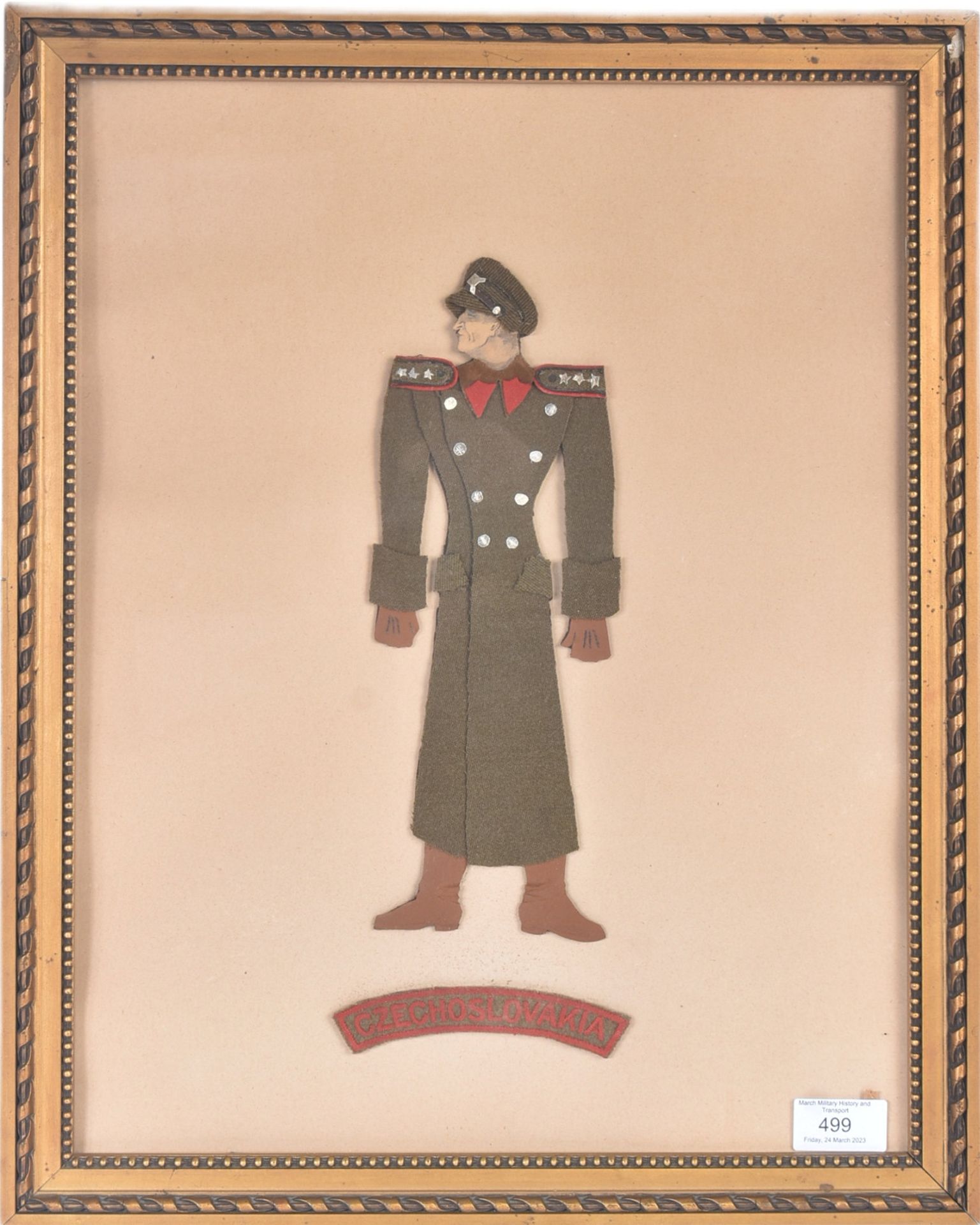 CARICATURE OF FERDINAND MIKSCHE IN CEZCH OFFICER'S UNIFORM