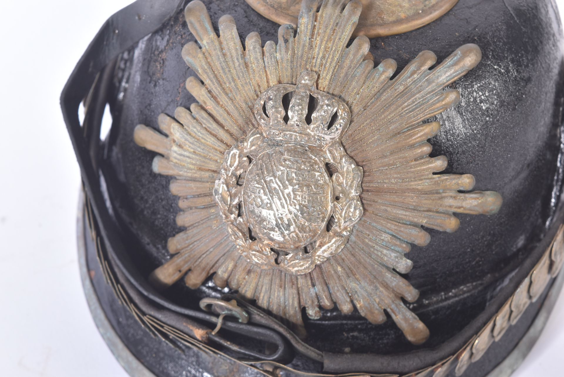 WWI FIRST WORLD WAR IMPERIAL GERMAN SAXON REGIMENT PICKELHAUBE - Image 3 of 6