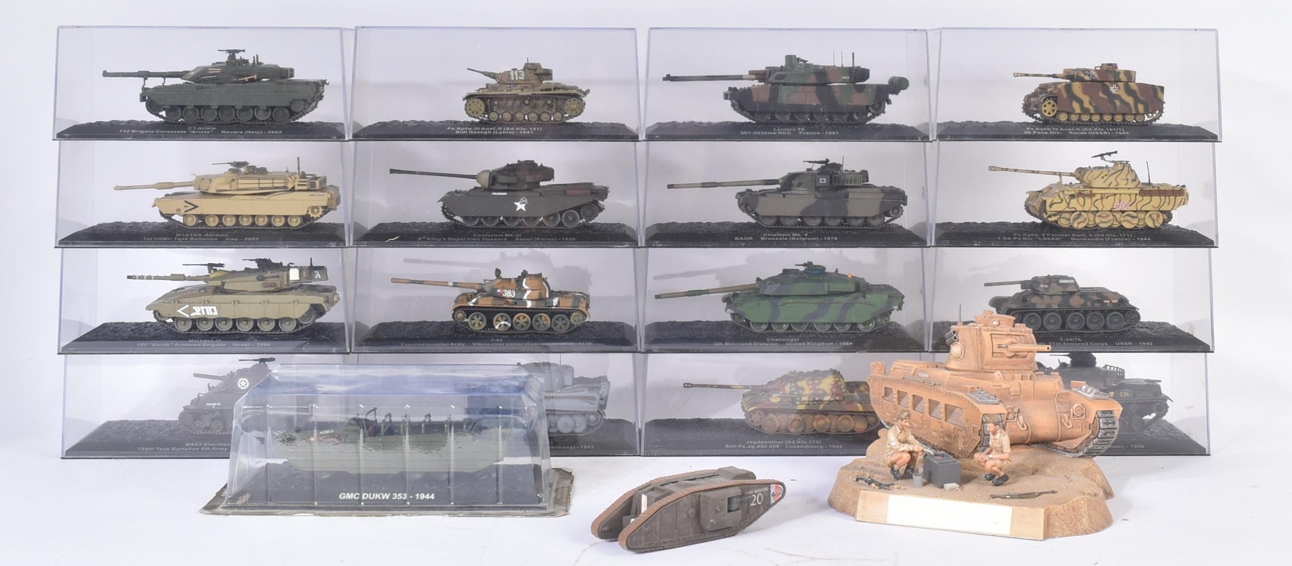 COLLECTION OF ASSORTED MILITARY TANK MODELS